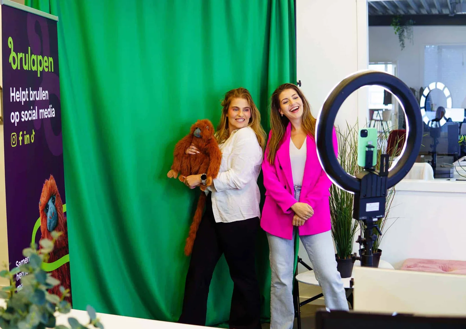 Videoshoot met greenscreen in de eigen studio