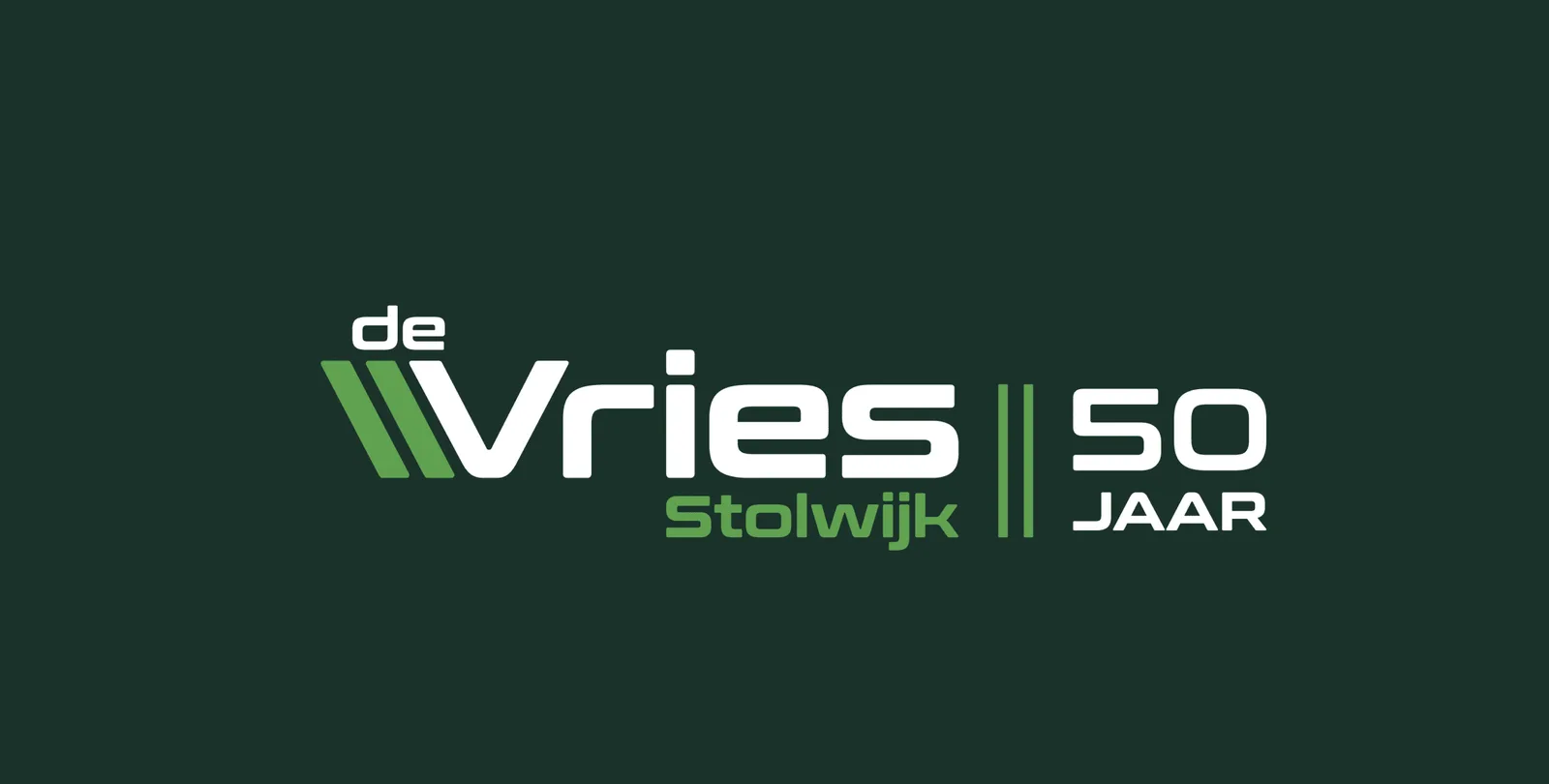 Jubileumlogo De Vries Stolwijk 50 jaar uit de videoleader